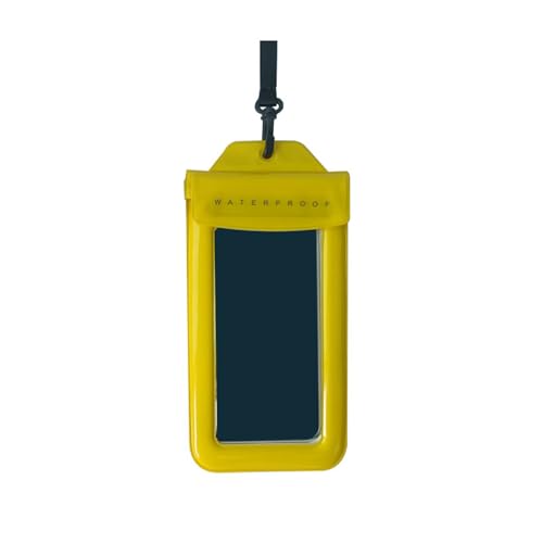 Waterproof Phone Bag Phone Storage Bag Touch Screens Transparent Keep Valuables Safe and Dry for Water Sports Beach - color: Yellow