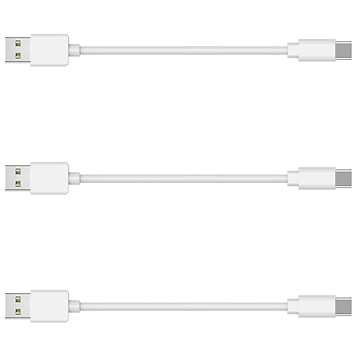 MSTJRY 3 Pack 10 Inch Short lPhone Cord, lPhone Cable to USB-C 3A Charging Cable, White