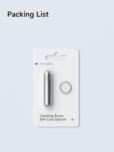 Hagibis SIM Card Ejector Tray Removal Tool with Cleaning Brush, 2 in 1 EDC Portable Keychain Eject Pins Reset Needle Opener Cleaning Pen for iPhone Airpods Pro (CP02) - color: CP02