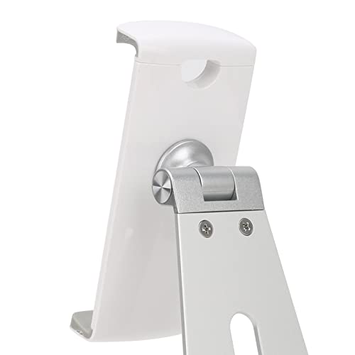 Cell Phone Stand Adjustable Rotating Aluminum Alloy Tablet Holder with Silicone Anti Skid Design for Office Desk Cable Management 11.8 x 5.4 x 5.4in