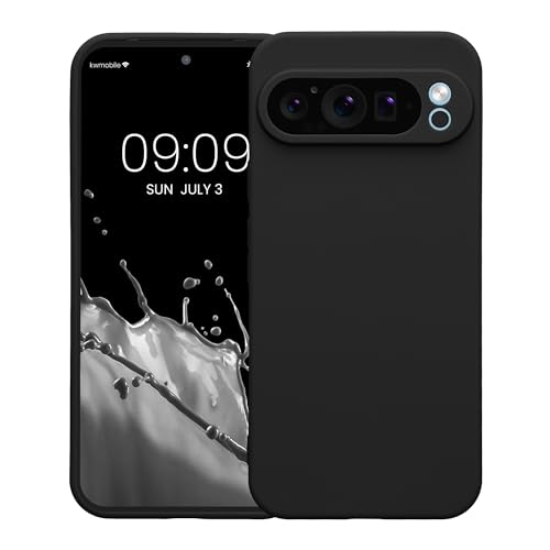 kwmobile Case Compatible with Google Pixel 9 Pro XL Case - Protective Slim TPU Phone Cover - Soft Matte Finish - Blueberry - color: blueberry