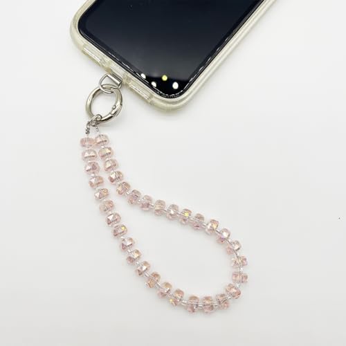 TENOC Beaded Phone Wrist Strap, Pink - color: C-pink