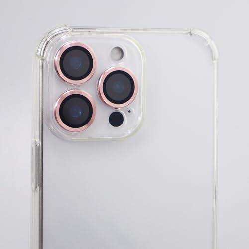 BONVAN for iPhone 16 Pro / 16 Pro Max Camera Lens Protector Metal Crystal Tempered Glass Screen Accessories Cover (PInk) - color: PInk