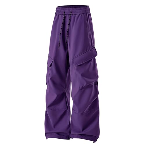 Men Cargo Pants Ripstop Heavy Duty Tactical Water Resistant Deep Pockets Job Site Utility BDU Tactical Pants for Men - color: A Purple, size: XX-Large
