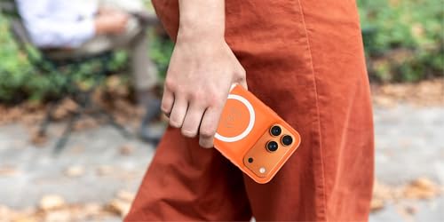 Battery Case for iPhone 17 Pro Max, 12000mAh Protective Charging Case with Wireless Charging Compatible with iPhone 17 Pro Max (6.9 inch) Rechargeable Battery Pack Charger Cover with Carplay (Orange) - size: iPhone 17 Pro Max Orange -12000mAh
