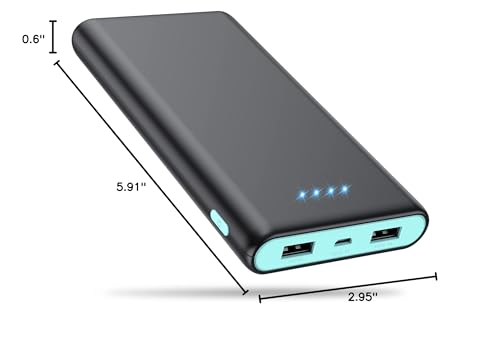 Ekrist Portable Charger Power Bank 25800mAh, Ultra-High Capacity Fast Phone Charging with Intelligent Controlling IC,2 USB Port External Cell Phone Battery Pack Compatible with iPhone,Android-Green - color: Green
