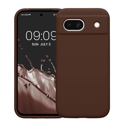kwmobile Case Compatible with Google Pixel 8a Case - TPU Silicone Phone Cover with Soft Finish - Chocolate - color: Chocolate, size: Pixel 8a