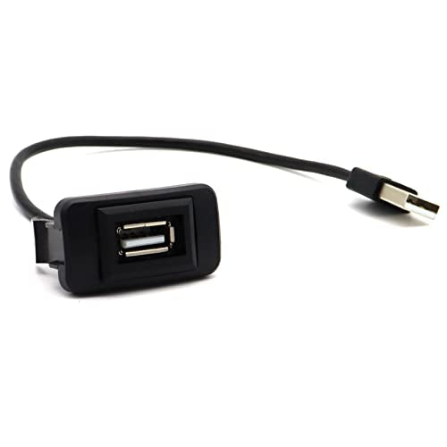 MOTONG USB Power Socket Car Charger Compatible with Toyota VIGO,Male to Female USB Car Charger Adapter(40 * 20mm)