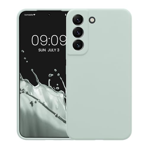 kwmobile Case Compatible with Samsung Galaxy S22 Case - Slim TPU Silicone Phone Cover - Soft Touch Finish - Cool Mint - color: Cool Mint, size: Galaxy S22