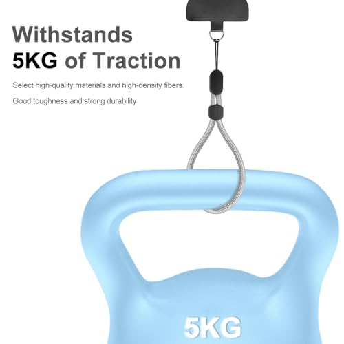 Limvory Phone Lanyard Wrist Strap, 5 Pack Adjustable Wrist Lanyard for Around The Hand With Tether Tabs Compatible with iPhone and Most Cell Phone, Black - color: Black