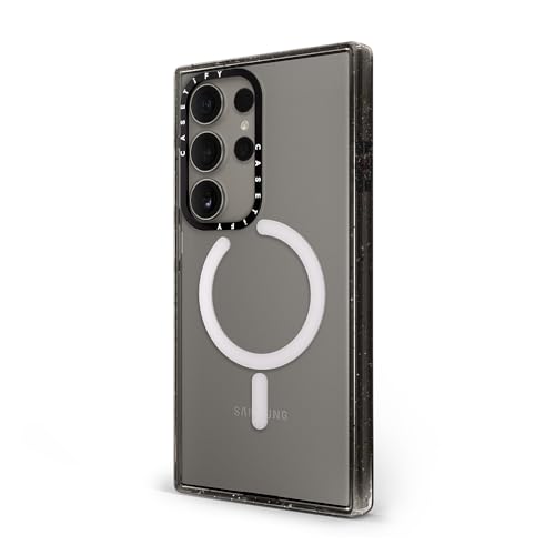 CASETiFY for Galaxy S24 Ultra Case - Impact Magnetic Clear Black | Wireless charging and MagSafe compatible | 8.2 ft. 4x Military Grade Drop Protection | Black - color: Clear Black, size: Galaxy S24 Ultra (6.8")