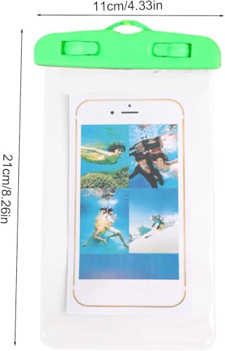 Phone Waterproof Pouch Touchscreen Compatible Cycling Smartphone Bag for Beach Cruise Vacation Swimming Kayaking Diving Travel Green - color: Green
