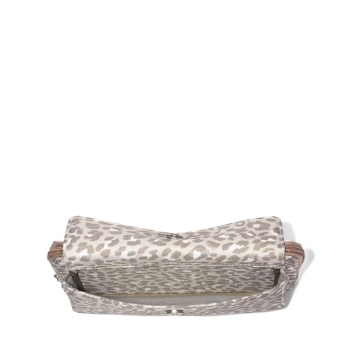 Baggallini Rfid Phone Wallet Crossbody - color: Mocha Cheetah Print