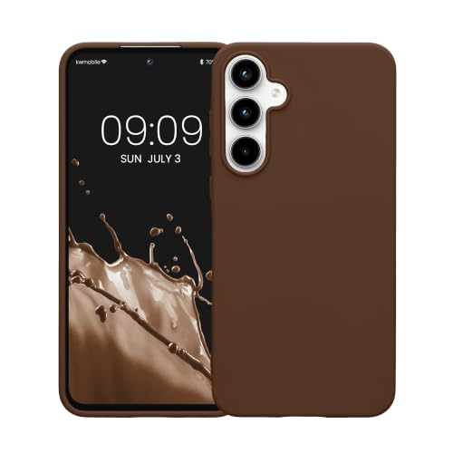kwmobile Case Compatible with Samsung Galaxy A55 5G Case - Soft Slim Protective TPU Silicone Cover - Chocolate - color: Chocolate, size: Galaxy A55 5G