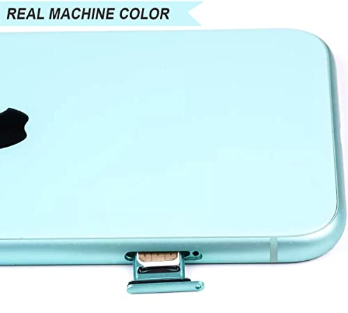 Replacement Sim Card Slot Tray Holder Compatible with iPhone 12 2020, 6.1 inch, 1 Metal SIM Card Tray Holder with Waterproof Rubber Gasket Ring, 1 Open Eject Pin and 1 Needle Opener Ejector, Blue