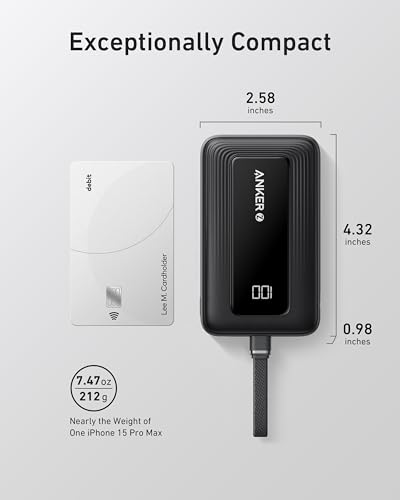 Anker Power Bank,10,000mAh 30W with USB-C Travel Essential Portable Charger - color: White, size: 10000 MAh