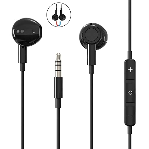 BENEWY in-Ear Headphones, 3.5mm Earphones Wired Earbuds with Microphone - color: Black