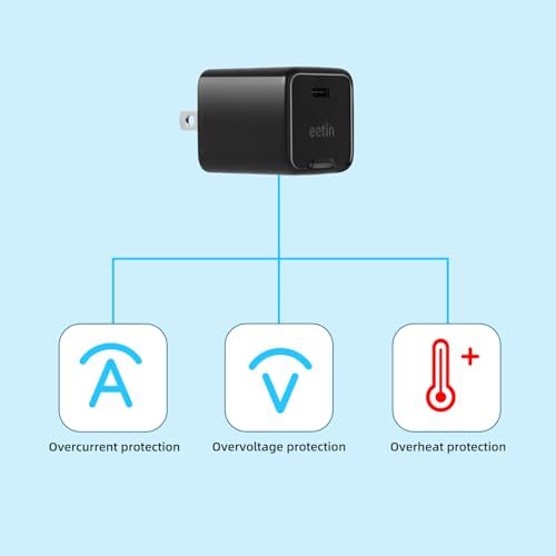 USB C GaN 30W Fast Charging Block(Non-Foldable),PPS PD3.0 Mini Type C Charger for iPhone 17/16/15/14/13/12,Galaxy S25/24/23/22,iPad/AirPod/Apple Watch,Pixel(Cable Not Include)