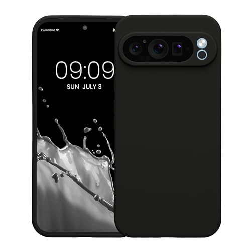 kwmobile Case Compatible with Google Pixel 9 Pro XL Case - Protective Slim TPU Phone Cover - Soft Matte Finish - Black Matte - color: black matte