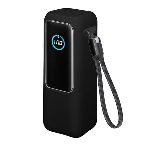 kwmobile Case Compatible with Anker Power Bank 25000mAh (A1695H11) - Portable Powerbank Cover - External Battery Charger Bag, Shockproof - Black - color: black