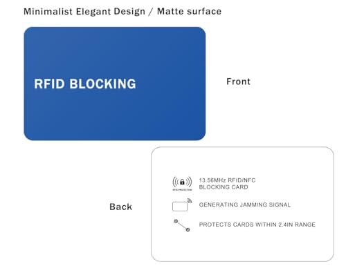 RFID Blocking Card - 3 Pack, Contactless NFC Credit Card ID Protection Safe Bank Card Passport Entire Wallet Purse Shield Protector Blocker Guard (Pack of 3, Blue) - color: Blue/3 cards