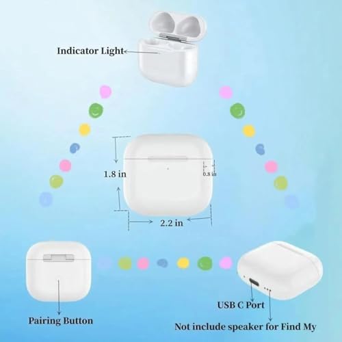 Wireless Charging Case Compatible with AirPods 4th(USB-C) | Charger Case Replacement | with Bluetooth Pairing Sync Button | No Airpod 4th