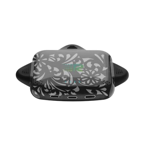 Rush Charge Universe Mini Power Bank Portable Charger 3 in 1 Black Floral - color: Black Floral Cutout Broadtail