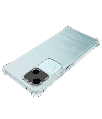 USTIYA Case for Vivo V30 / S18 5G Clear TPU Four Corners Military-Grade Protection Cover Transparent Soft funda