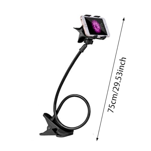 Gooseneck Phone Holder, for Bed Cell Phone Clips Bed Stand Holder 360 Adjustable Clamp Clip Overhead, Arm Adjustable Mount Clamp on Desk Bedframe (Pink) - color: Pink