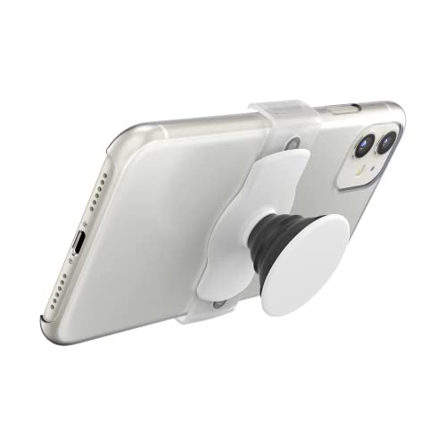 PopSockets Phone Grip Slide for Phones and Cases, Sliding Phone Grip with Expanding Kickstand - Stretch White - color: White