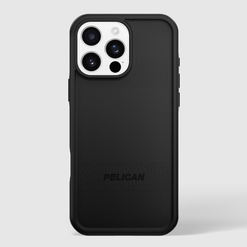 Pelican Protector iPhone 16 Pro Max Case - Rugged MagSafe Phone Case -Black | Magnetic Phone Case w/16ft Military-Grade Drop Protection - Anti-Scratch, Heavy Duty Phone Cover for iPhone 16 Pro Max - color: Black - P