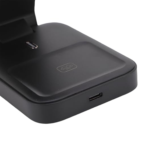 Zunate 3 in 1 Wireless Charging Station for Multiple Devices, 15W Fast Magnetic Dock with Foldable Adjustable Stand for Enabled Phones, Earbuds and Watches