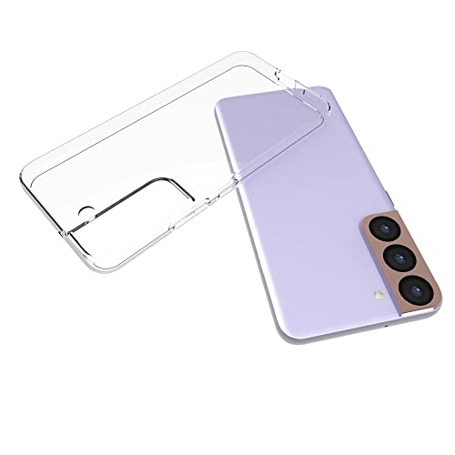 Galaxy S22 5G Clear Case, Slim Thin Flexible TPU Gel Silicone Soft Skin Lightweight Anti-Scratch Shockproof Protective Phone Cover for Samsung Galaxy S22, Crystal Clear