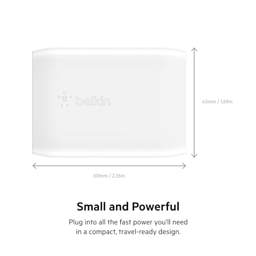 Belkin 30W Compact USB C Charger Block, Fast Charging for Travel - style: 30W