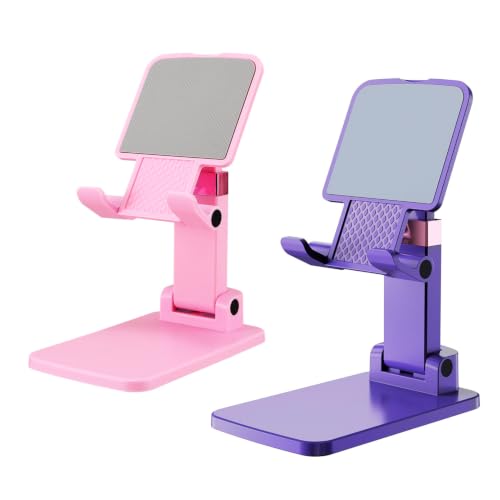 Cell Phone Stand Cute Mobile Holder For iPhone Desk Office Accessories - color: 13-Purple&Pink