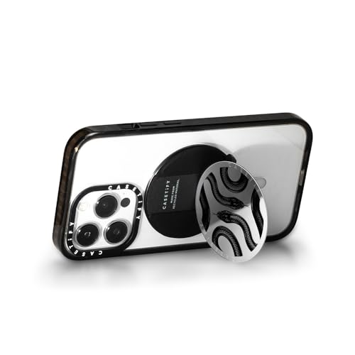 CASETiFY Snappy Grip Stand Compatible with Magsafe - Black Kingsnake - color: Black Kingsnake