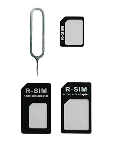 Pack 2 Nano SIM Card Adapter, Converter Kit Nano to Micro SIM/Standard with Tray Eject Pin for iPhone,Android Smartphones and Mifi Hotspot Devices. - size: Pack 2