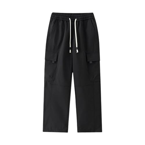 Men Cargo Pants Ripstop Durable Tactical Quick Dry Deep Pockets Construction BDU Golf Tactical Pants for Men - color: A Black, size: Medium