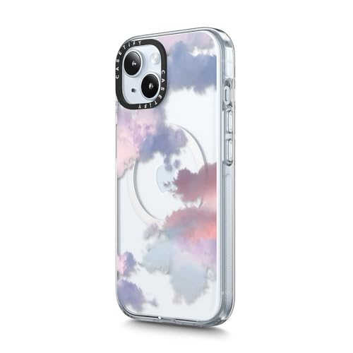 CASETiFY for iPhone 15 Plus Case - Impact Clear Compatible with MagSafe | Not Yellowing | 6.6 ft. 3X Military Grade Drop Protection | Clouds | Clear - color: Clouds, size: Iphone 15 Plus (6.7")