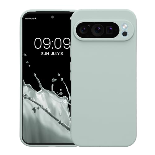 kwmobile Case Compatible with Google Pixel 9 Pro XL Case - Protective Slim TPU Phone Cover - Soft Matte Finish - Cool Mint - color: Cool Mint