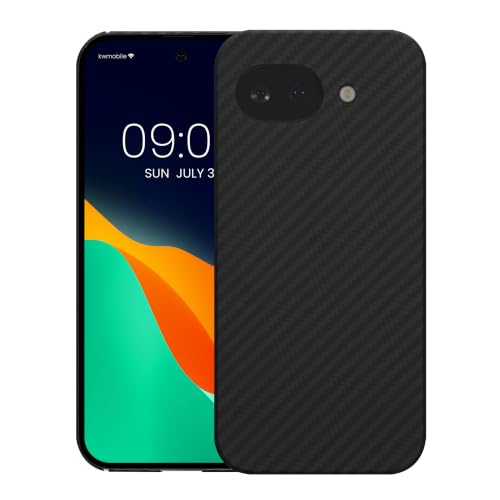 kalibri Aramid Fiber Case Compatible with Google Pixel 10a - Case Super Slim Strong Protective Phone Cover - Black Matte - size: Pixel 10a