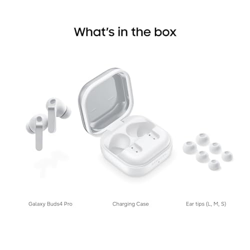 Samsung Galaxy Buds 4 Pro (2026) AI True Wireless Bluetooth Earbuds, White - color: White, style: Buds4 Pro
