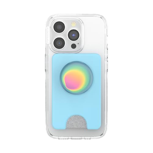 PopSockets Phone Wallet for MagSafe with Grip- Butterfly Pea Blue - color: Aura Butterfly Pea Blue, style: MagSafe