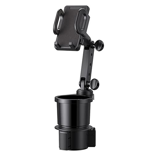 Car Cup Holder Phone Mount, Universal Auto Cell Phone Stand with Drink Expand Cup Holder,2 in 1 Multifunctional Car Cup Holder Expander with 360° Rotation Phone Mount