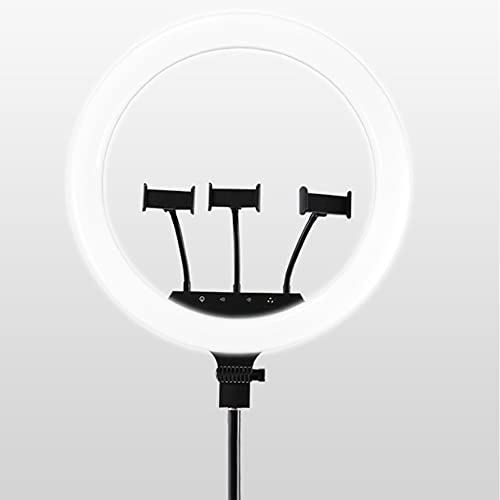 Portable Hose Phone Clip Smartphone Live Broadcast Clamp Holder Ring Light Stand Compatible with Most Cellphones, Black