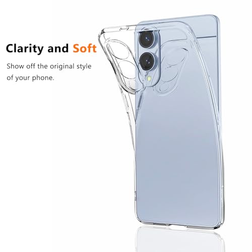 TENOC Phone Case for Samsung Galaxy S25 Edge, Clear Case Shockproof Protective Bumper Slim Cover - color: Clear, size: S25 Edge