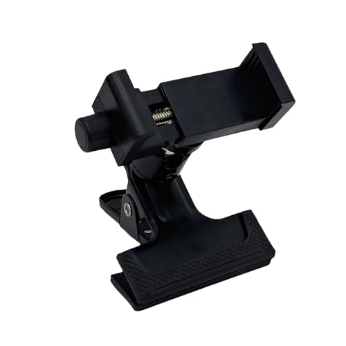 Universal Clamp Mount Phone and Camera Holder, Adjustable Spring Clip Stand,Camera Bracket, Black (1 Pack)