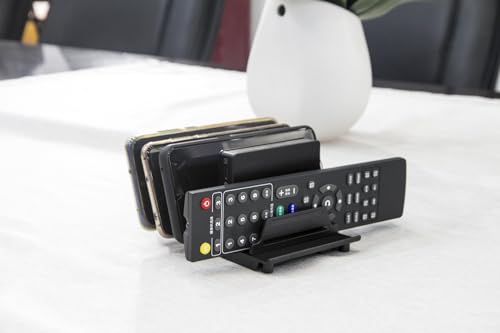 Adjustable Universal Multi Device Organizer Dock Stand Holder, Tablet Cell Phone Desktop Stand for iPhone Samsung Galaxy Google Nexus Kindle (Black)- No Charging Port - color: Black