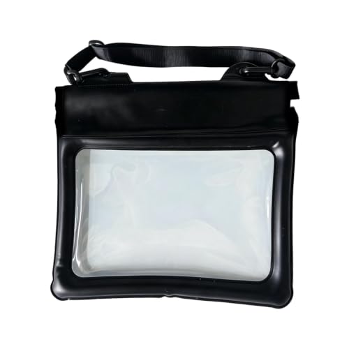 Waterproof Phone Pouch Bag Touchscreen Dry Bag For Swimming | PVC, 23×22cm, adjustable strap, waterproof touchscreen design for swimming, beach, kayaking and rafting. - color: Black