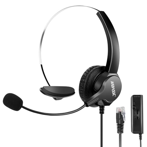 AGPTEK® Hands-Free Call Center Noise Cancelling Corded Headset - size: Monaural Headset